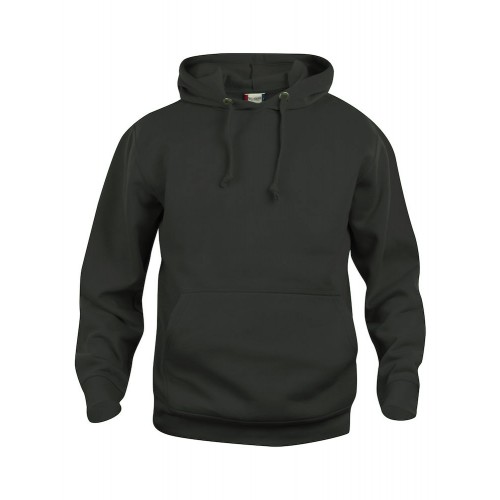 Hooded sweater basic donkergrijs