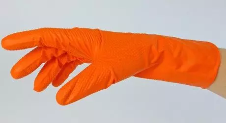 Nitril Handschoen Oranje Ultragrip Poedervrij Maat XL