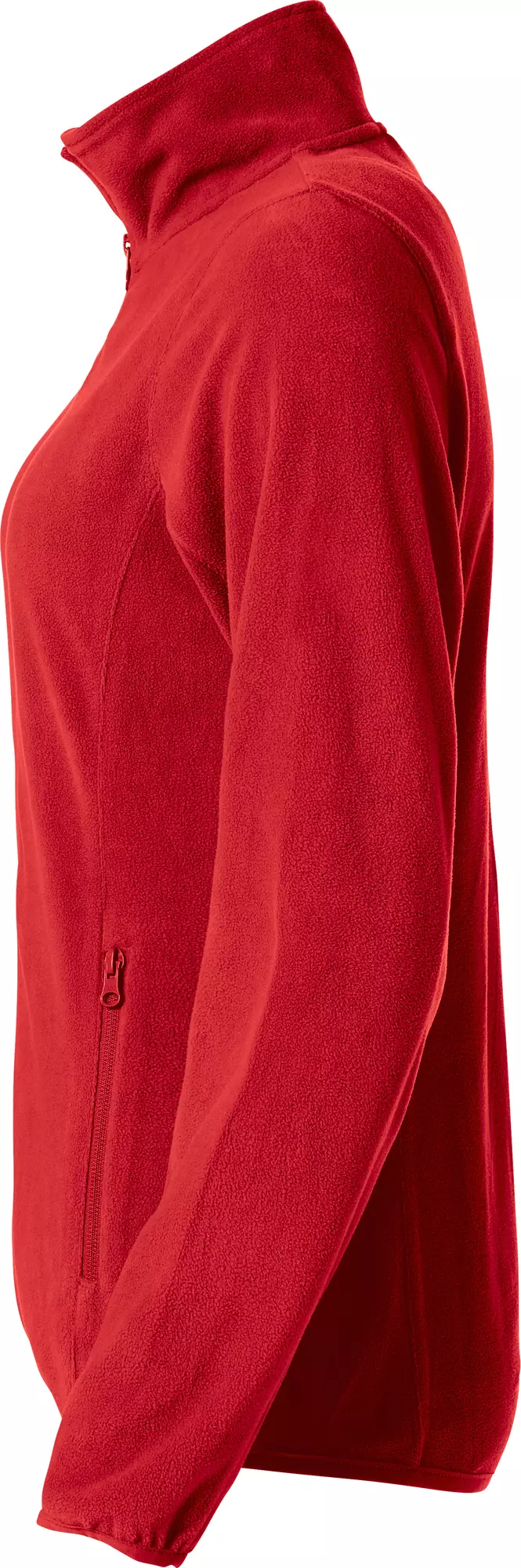 Basic micro fleece vest dames rood