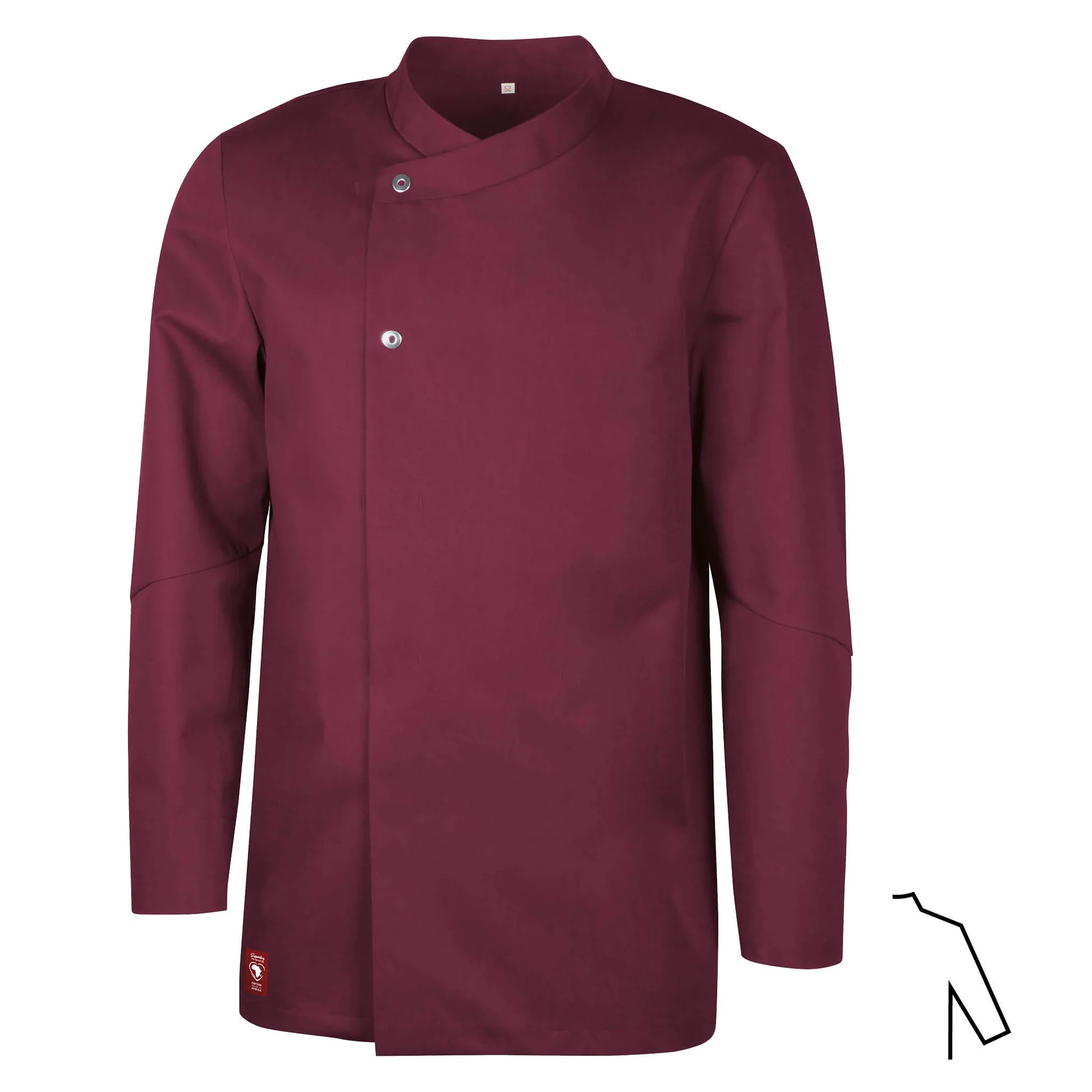 Koksbuis Baldo met stretch bordeaux