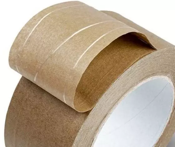 Papiertape versterkt met 3 nylondraden bruin 50mmx50m