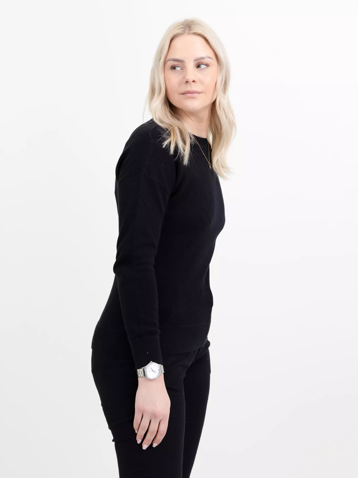 Sweater Ashland casual gebreid dames zwart