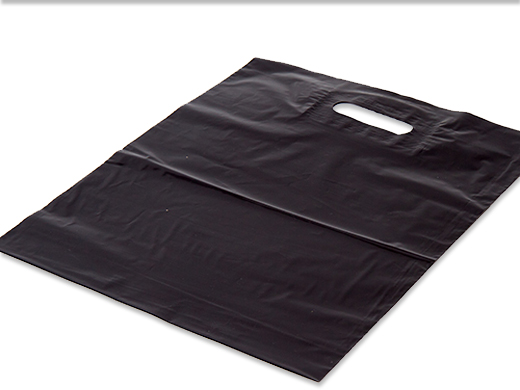 Vlakke tas LDPE 35x44+4cm 50mu zwart