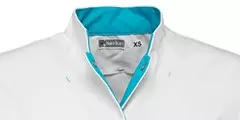 De Berkel zorgjas Livia voor dames in wit/turquoise