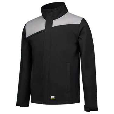 Softshell Bicolor Naden zwart/grijs