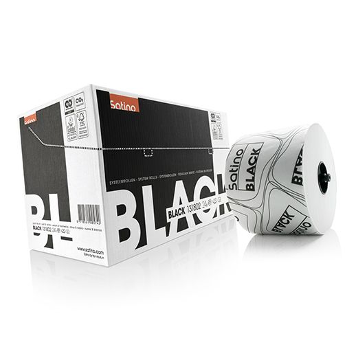 Toiletpapier Satino Black doprol 100m 2-laags 98x138mm (doos à 24st)