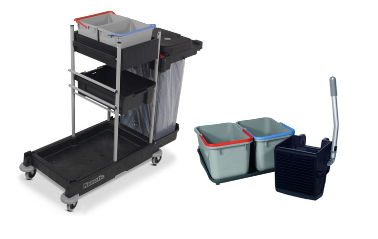 Werkwagen Numatic SM1705 ReFlo SERVO- Matic zwart-grijs + SRK1 mopkit