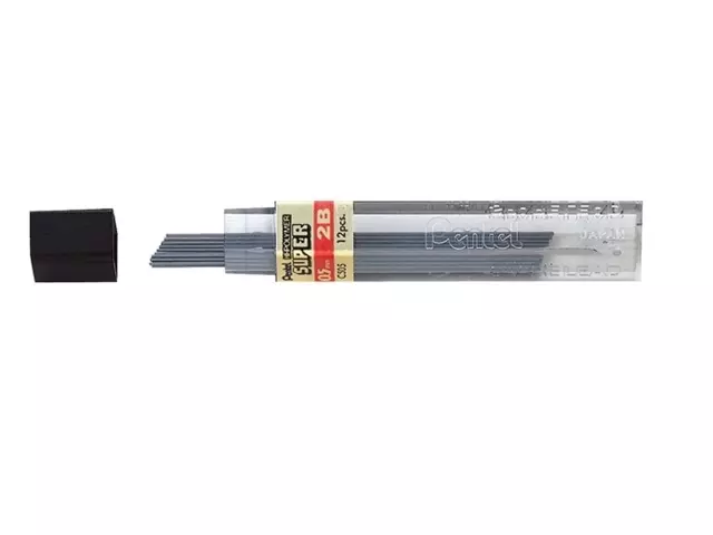 Potloodstift Pentel Zwart 2B 0.5mm