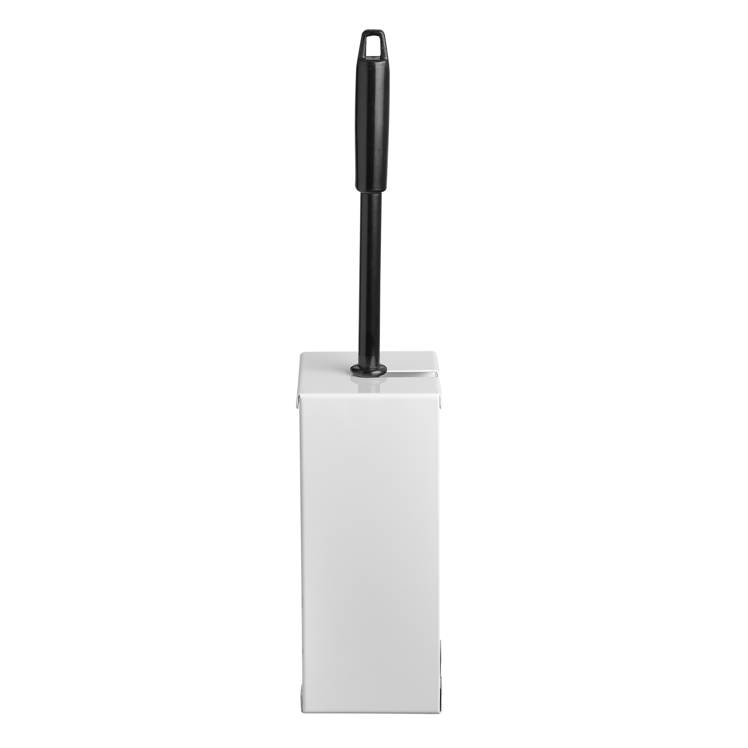 Toiletborstelhouder RVS - Met borstel - Wit