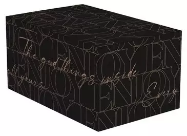 Kerstdoos Moments Kraft 390x290x130mm Zwart