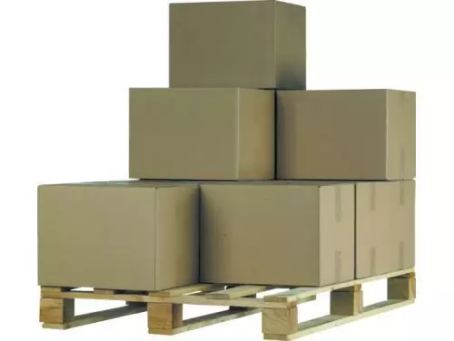 Amerikaanse vouwdoos dubbele golf 585x485x575mm BC-golf Bruin