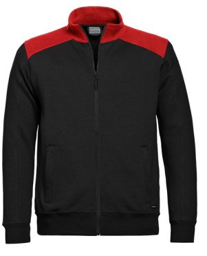 Sweatjack Toronto zwart/rood