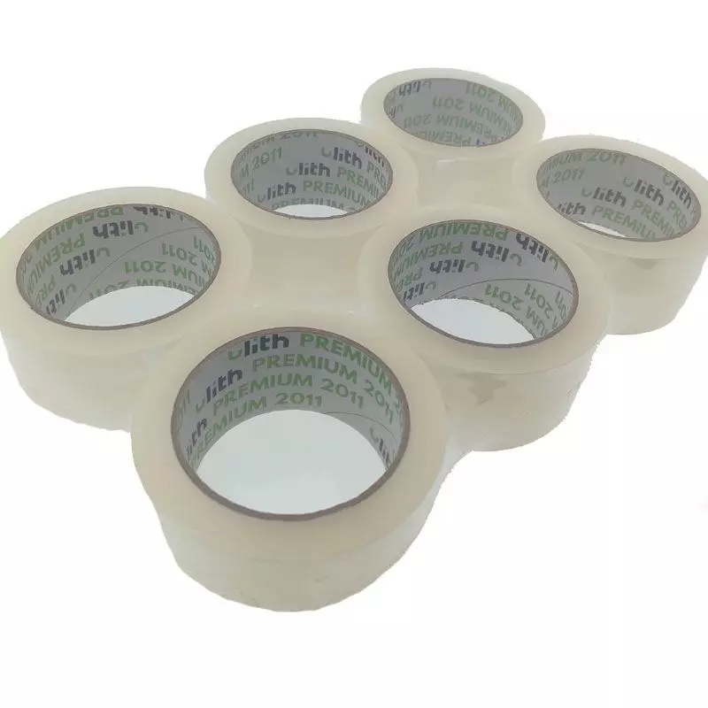 PP Tape Acryl Transparant 50mmx66m 32mu 