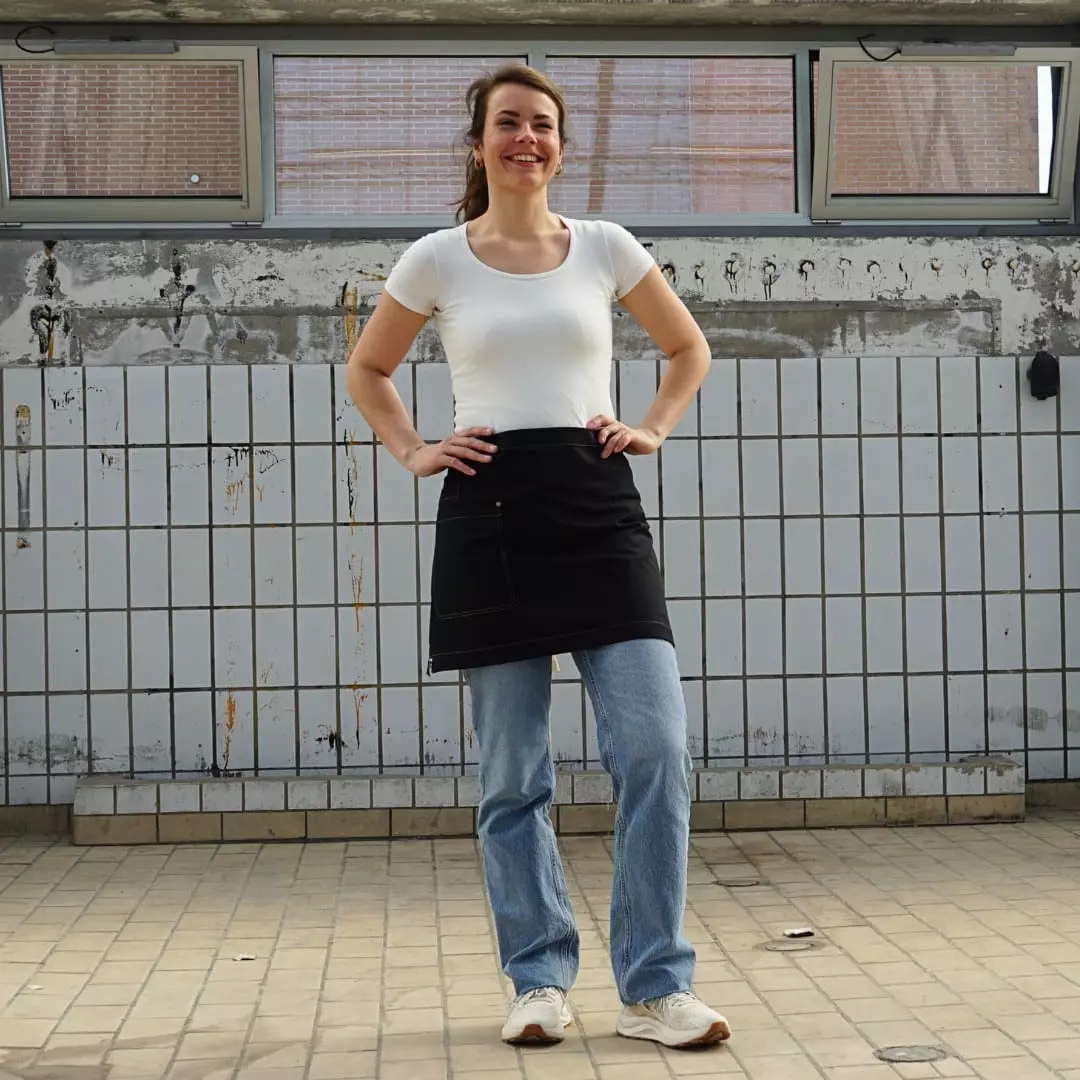 Sloof Horeca Zwart Met Afneembare Strikbanden Doek & Dook