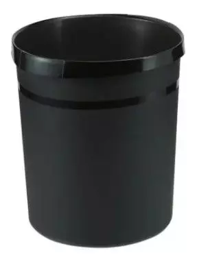 Papierbak 18 liter Rond Zwart