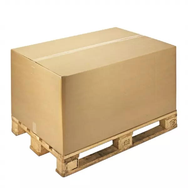 Palletdoos Europallet BC-golf 1175x785x785mm Bruin