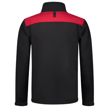 Softshell Bicolor naden zwart/rood