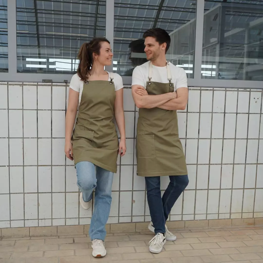 Halterschort Horeca Olijfgroen Doek & Dook