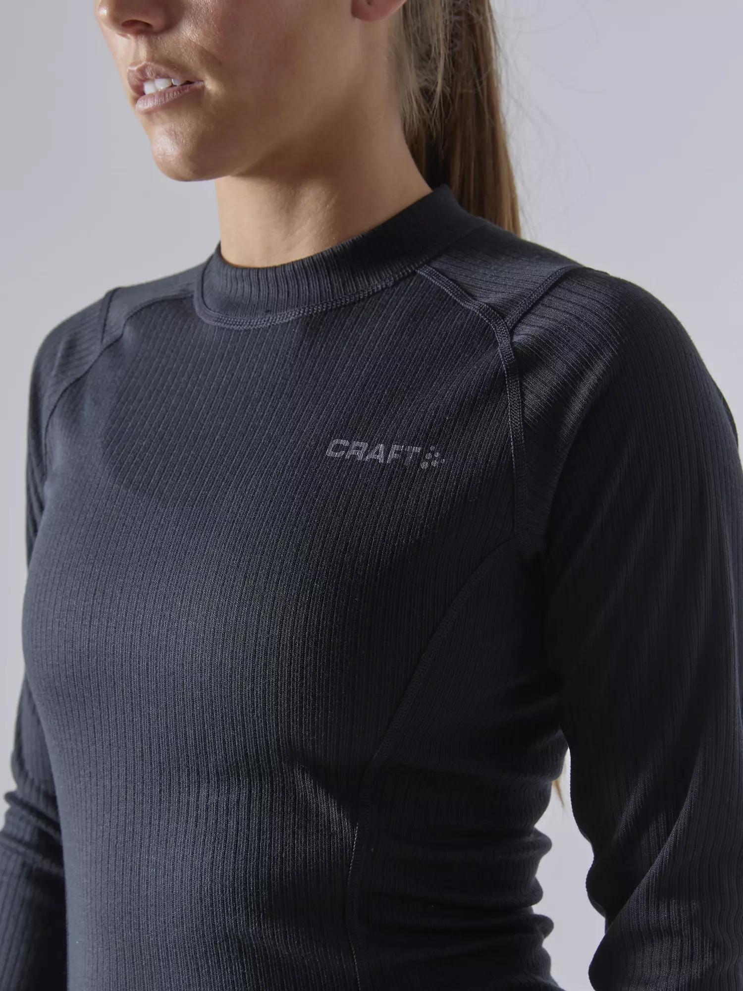 Thermokleding set Craft zwart dames CoreDry Baselayer broek+shirt lange mouw