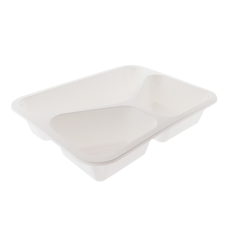 Menubak PP 3-vaks 1200ml hoogte 45mm wit(doos à 200st)