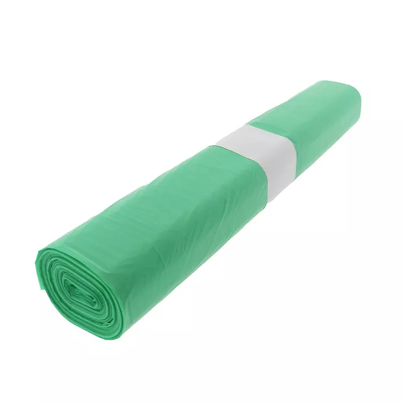 Afvalzak HDPE 70x110cm T25 17mu Groen