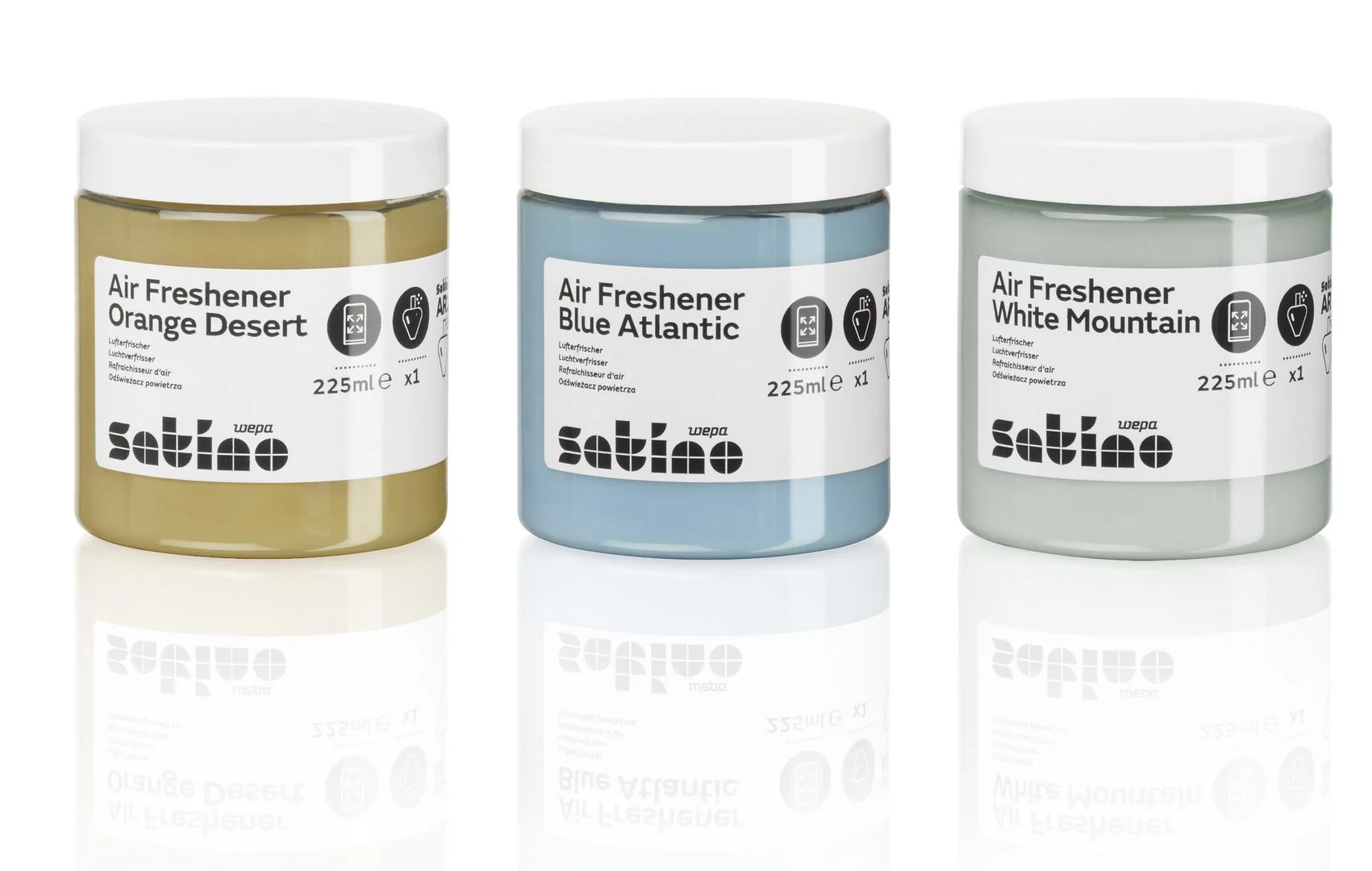 Luchtverfrisser mix 6 potjes 225ml Satino