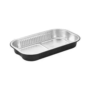Aluminium bak 234x138x30mm zwart 700ml  Ready2Cook (buitenmaat)