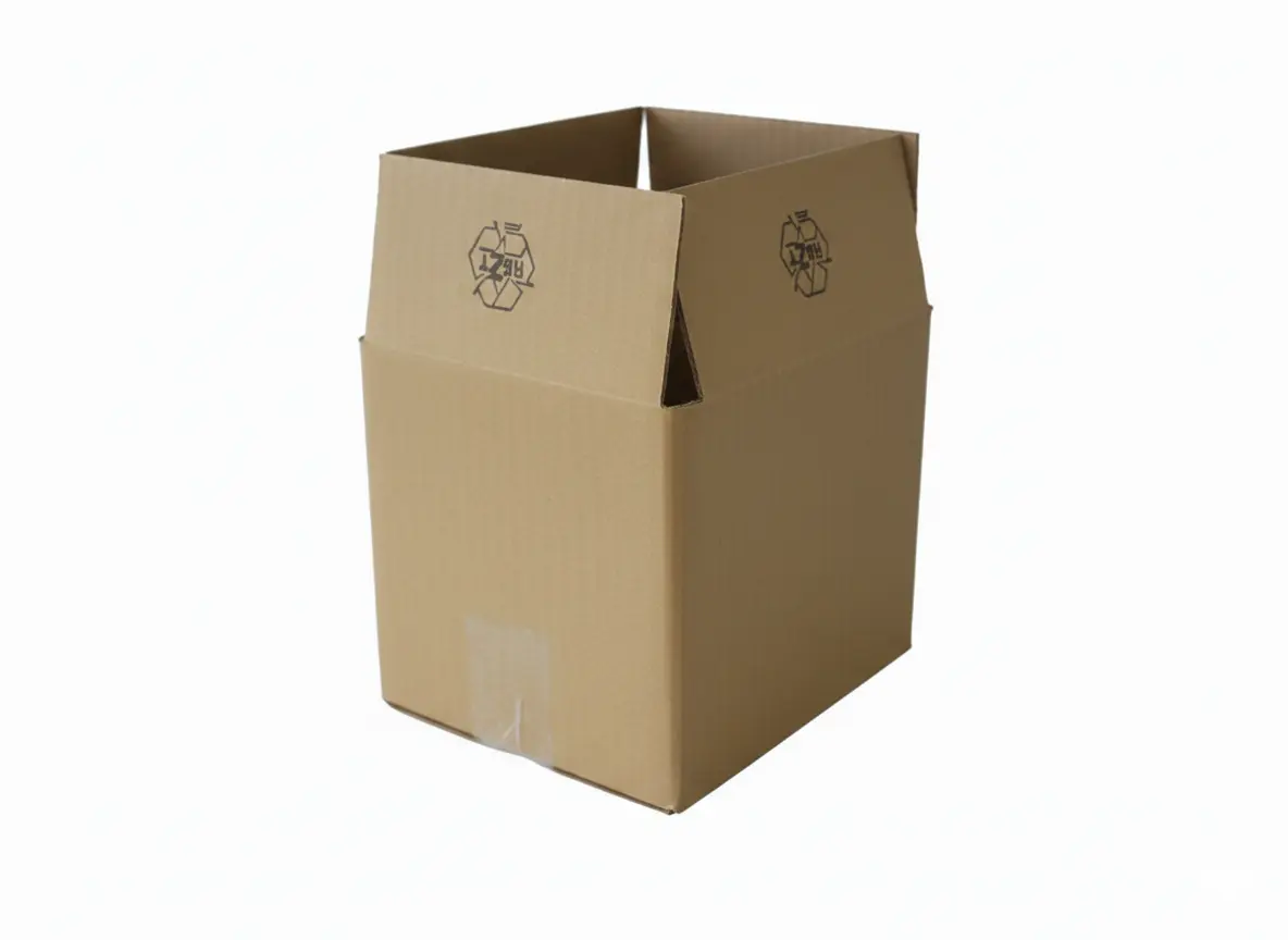 Amerikaanse vouwdoos enkele golf 150x110x110mm B-golf Bruin