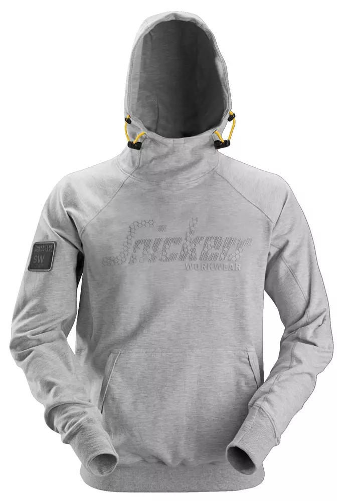 Werk Hoodie Snickers Met Logo Grijs