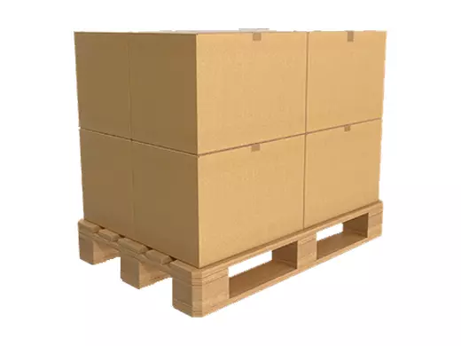 Amerikaanse vouwdoos dubbele golf 785x585x600mm BC-golf Bruin