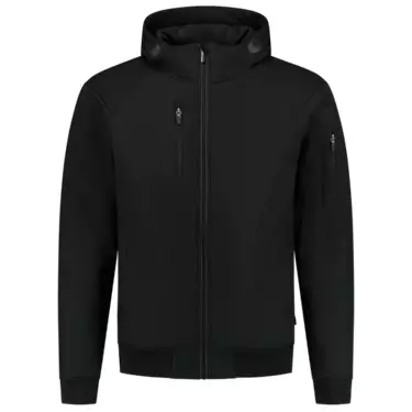 Softshell Bomber Capuchon zwart RE2050