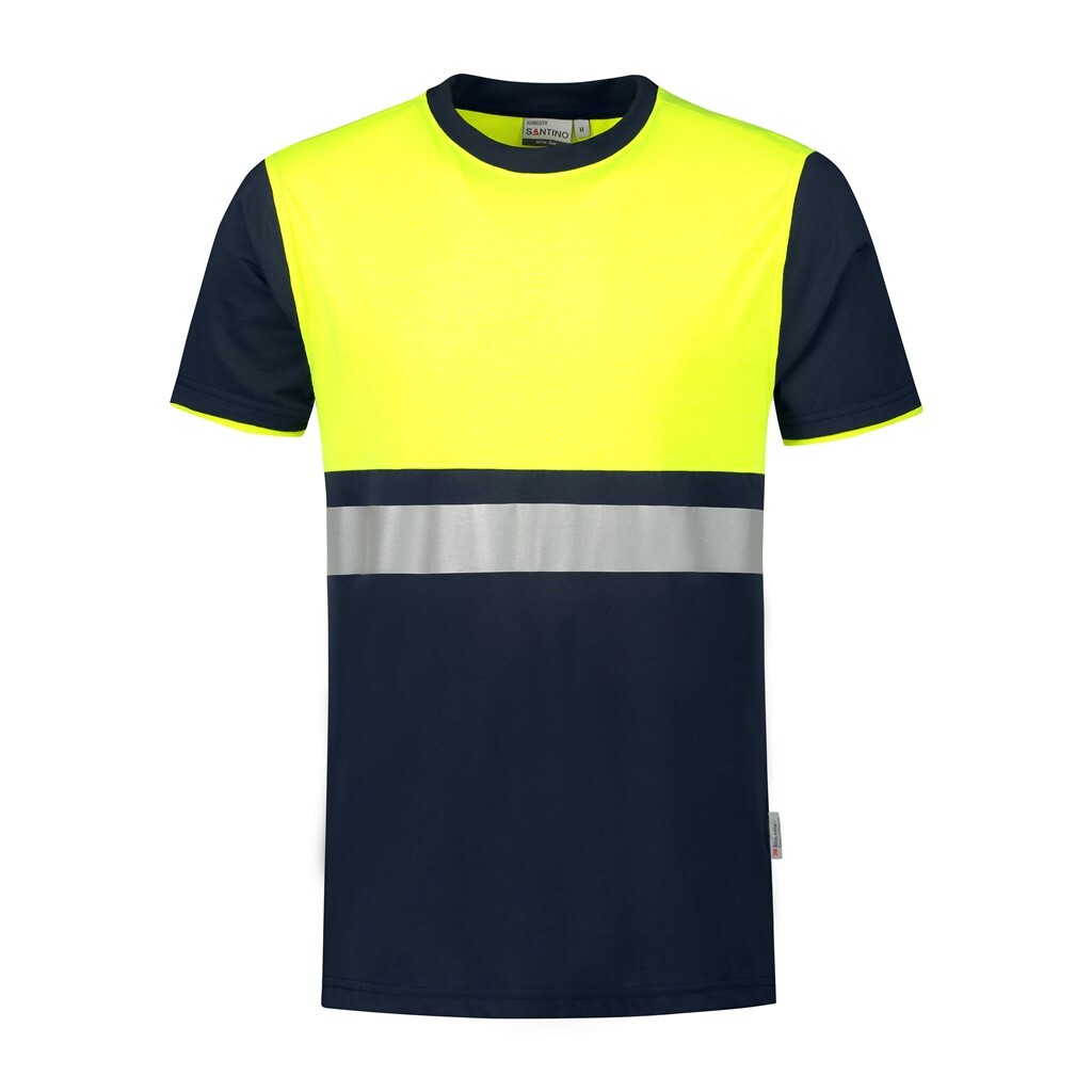 Santino T-shirt Hannover Real Navy / Fluor Yellow