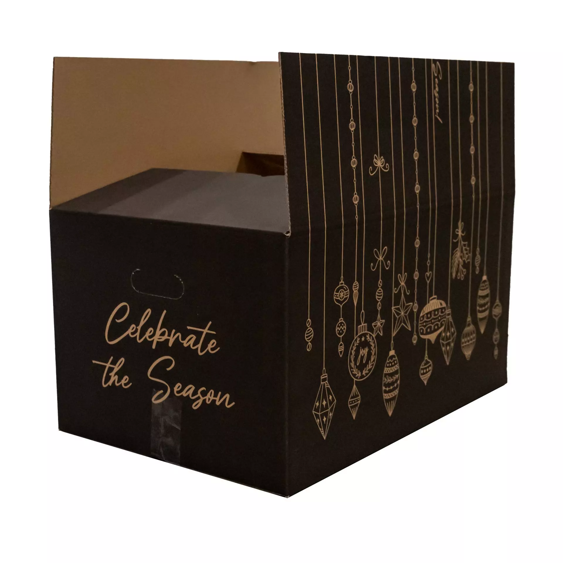 Kerstdoos Holiday Season Met Handgreep 590x390x300mm Zwart