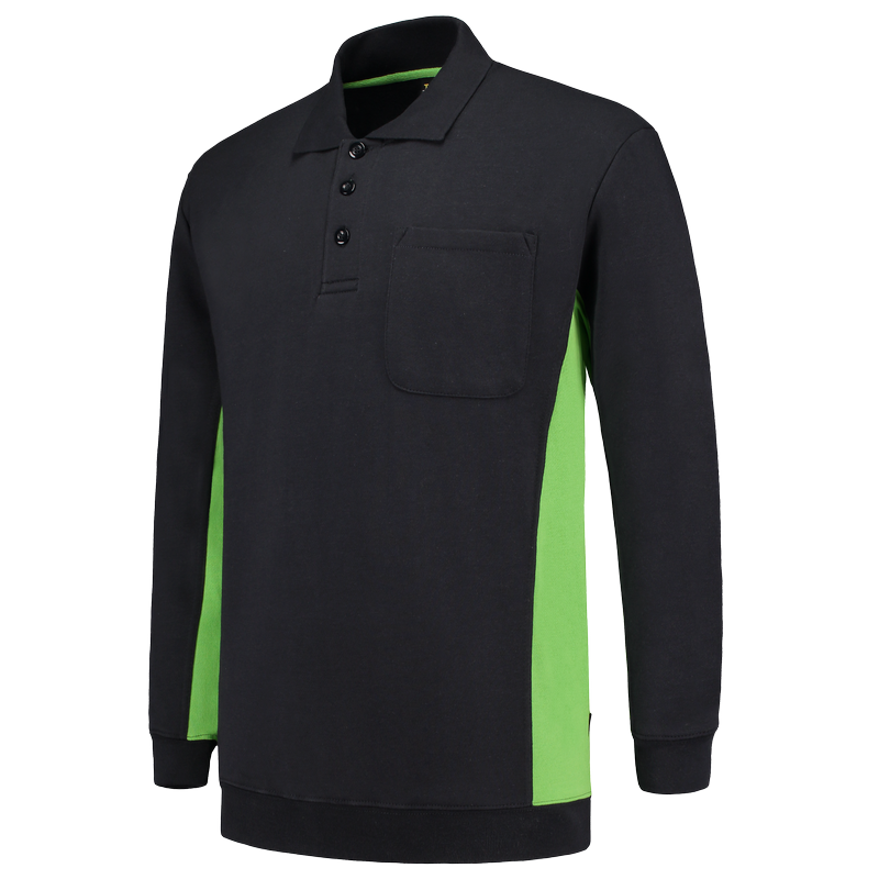 Tricorp Polosweater Bicolor Borstzak Navy-Lime