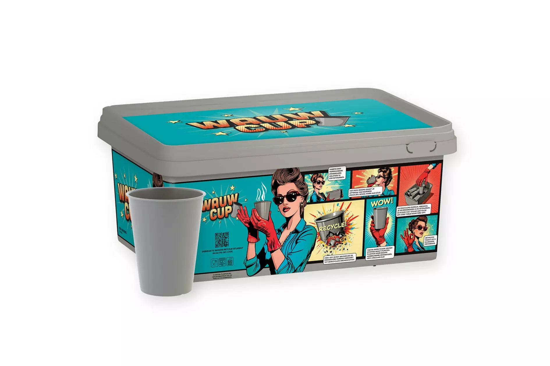 Wauw Hardcups 180ml Herbruikbare Bekers 150 stuks