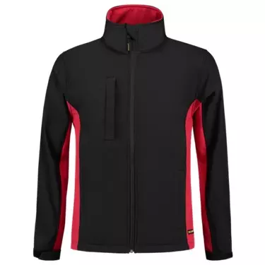 Softshell Bicolor zwart rood