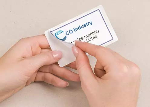 Zelfklevende Badge Avery 80X50mm Wit 200 stuks 