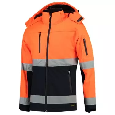 Softshell fluor oranje/blauw TSE3001