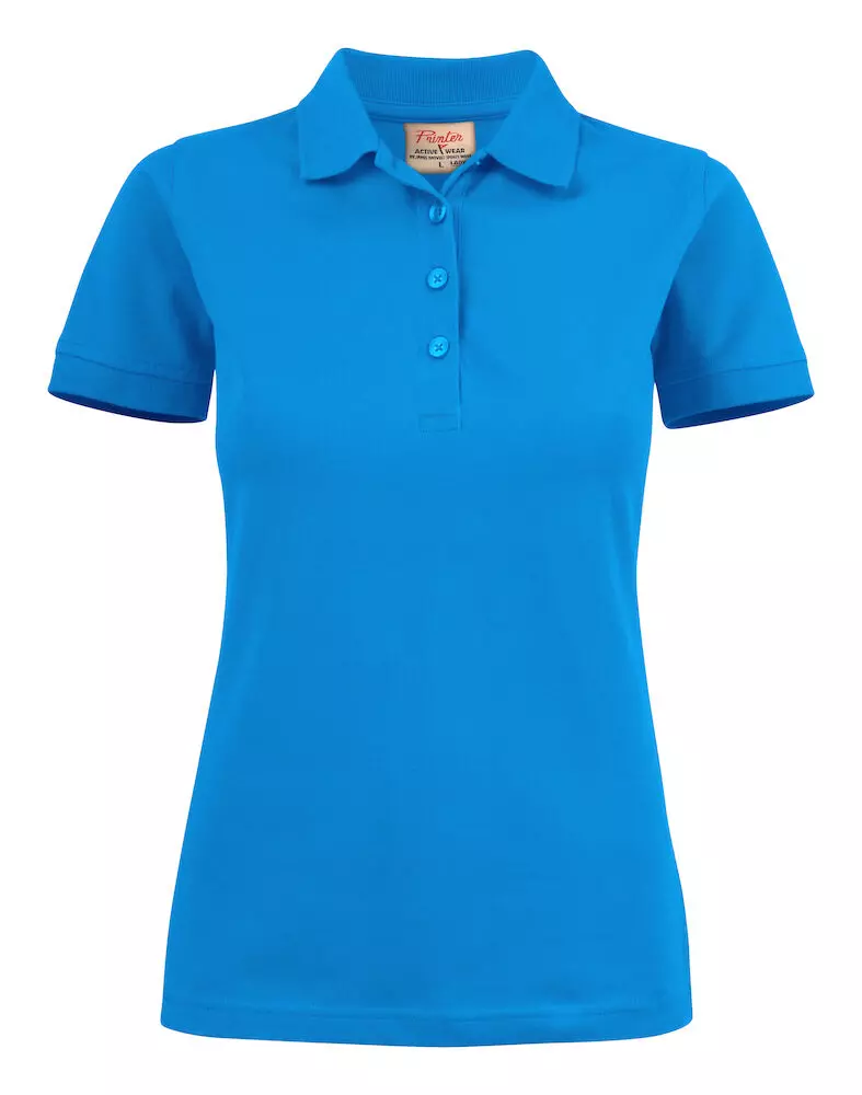 Polo oceaanblauw dames surf stretch