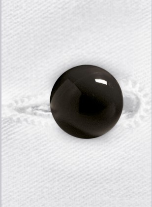 Koksknopen koksjas zwart (3 zk van 12st)(Kugelknöpfe)