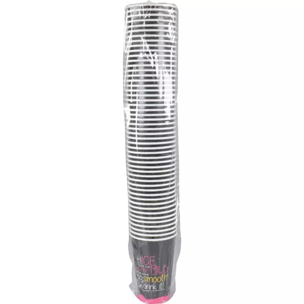 Milkshake beker ICE is (N)ICE Karton + PE 400ml Zwart/roze