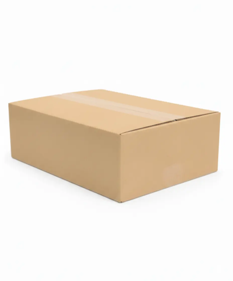 Amerikaanse vouwdoos enkele golf 200x140x110mm B-golf Bruin