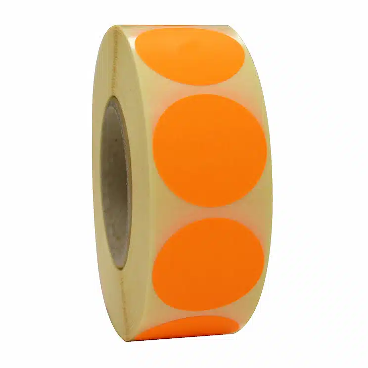 Etiket Rond Ø25mm Oranje Permanent 1000 stuks