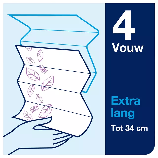 Papieren Handdoekjes Tork H2 Express Extra Soft Multifold 21,2x34cm 2-laags Wit 4 Vouw