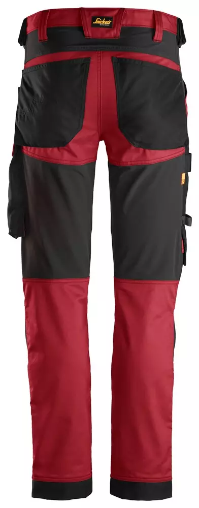 Werkbroek heren stretch rood met zwart Snickers 6341