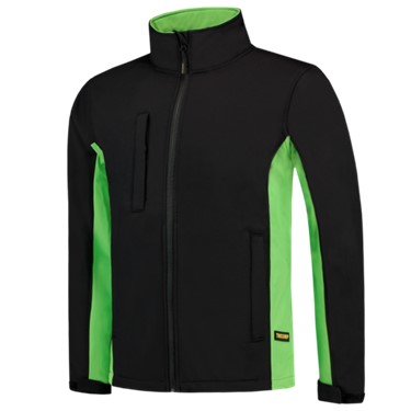 Softshell jas Black/Lime TJ2000