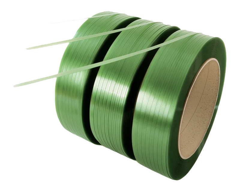 PET band 15,5mmx1200m 100mu groen kern Ø406mm