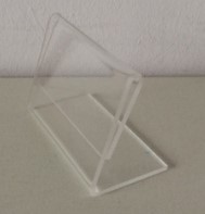 Prijskaarthouder 6x4cm schuin liggend