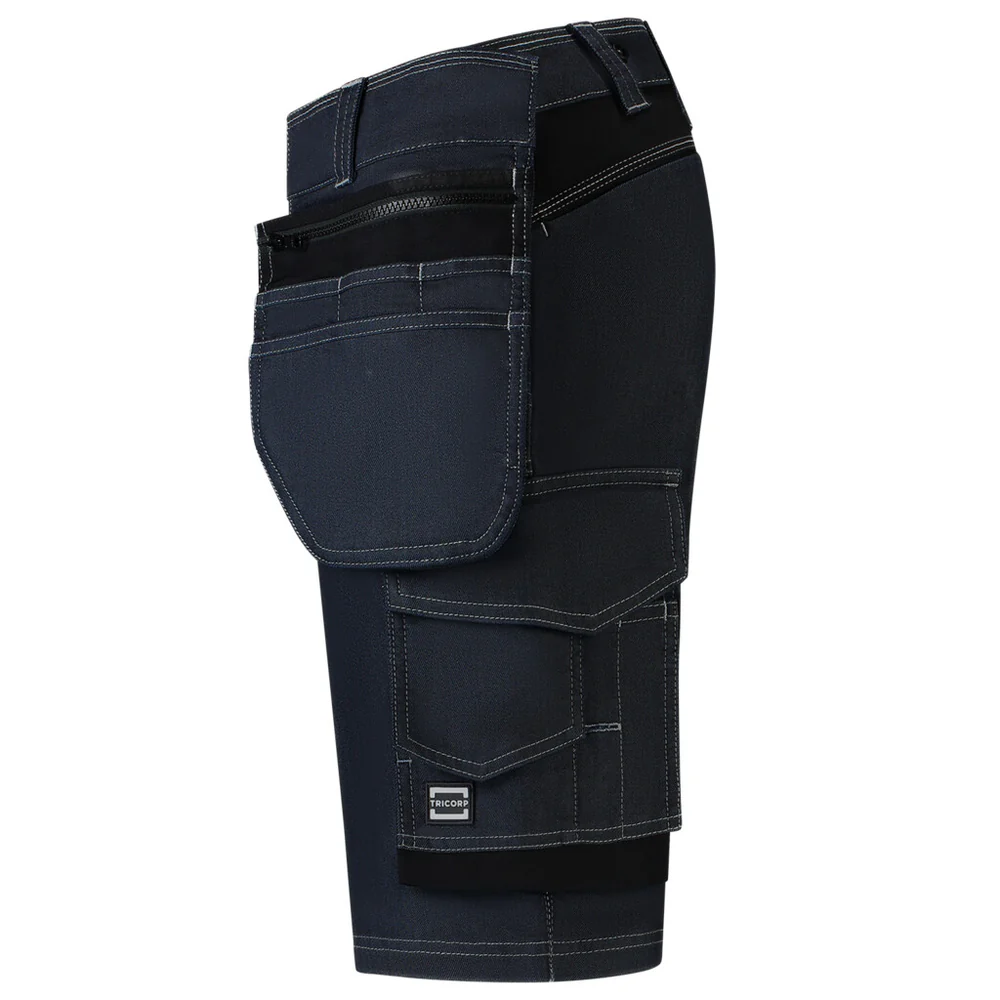 Korte werkbroek jeans functional stretchredefined ink