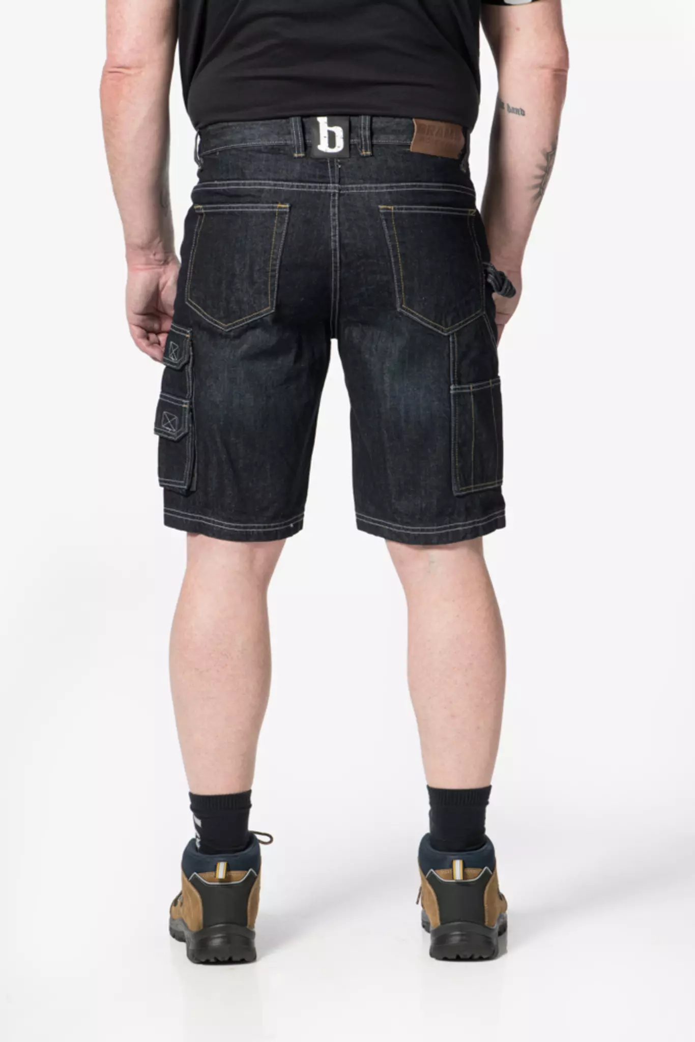 Korte Werkbroek Ruben - Denim - Donkerblauw Korte Werkbroek Ruben - Denim - Donkerblauw